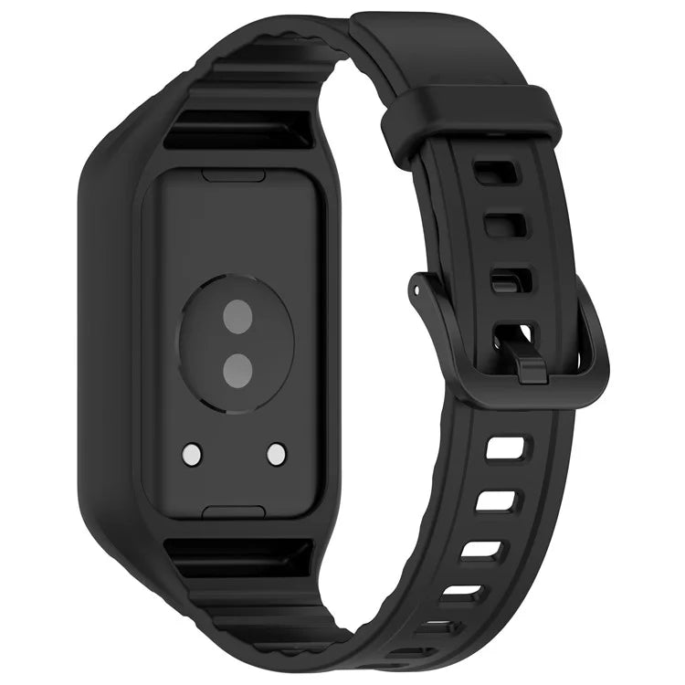 For Honor Band 9 Replacement Watch Band Silicone Strap with Protective Case