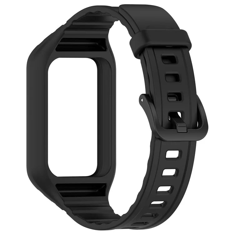 For Honor Band 9 Replacement Watch Band Silicone Strap with Protective Case