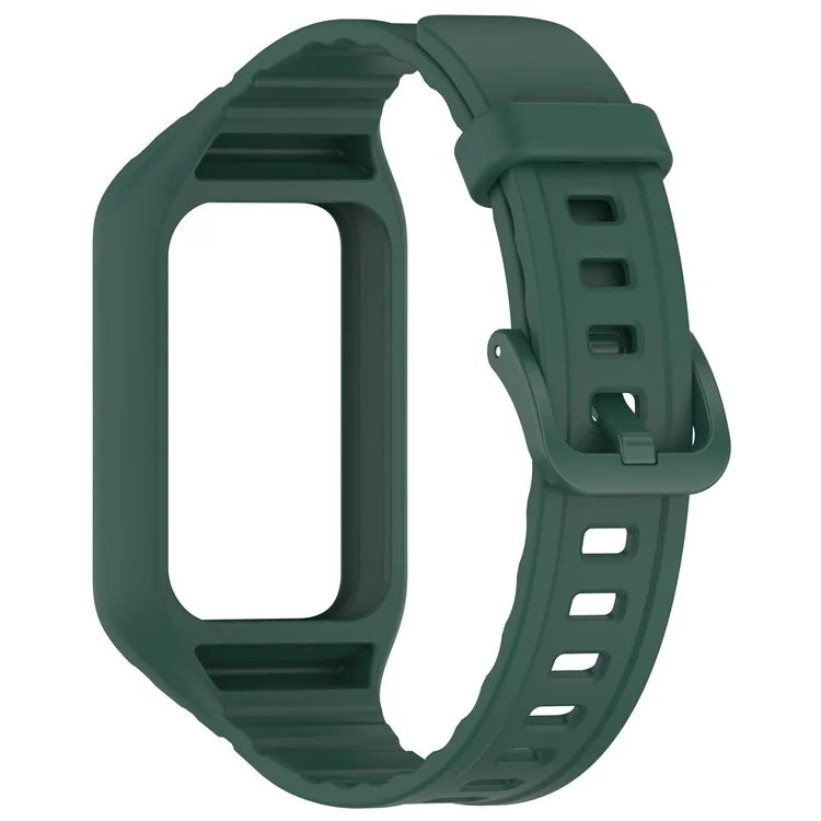 For Honor Band 9 Replacement Watch Band Silicone Strap with Protective Case