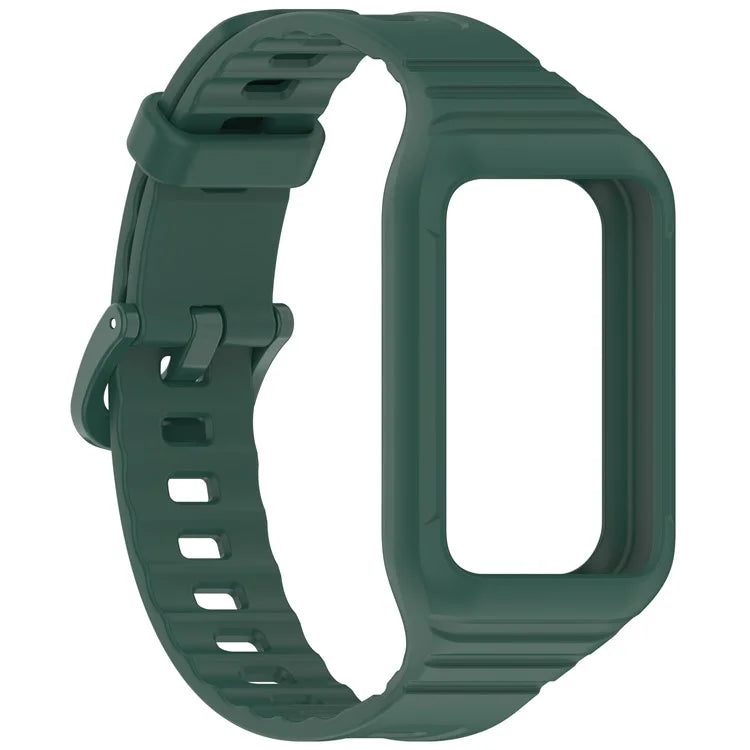 For Honor Band 9 Replacement Watch Band Silicone Strap with Protective Case