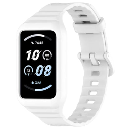For Honor Band 9 Replacement Watch Band Silicone Strap with Protective Case