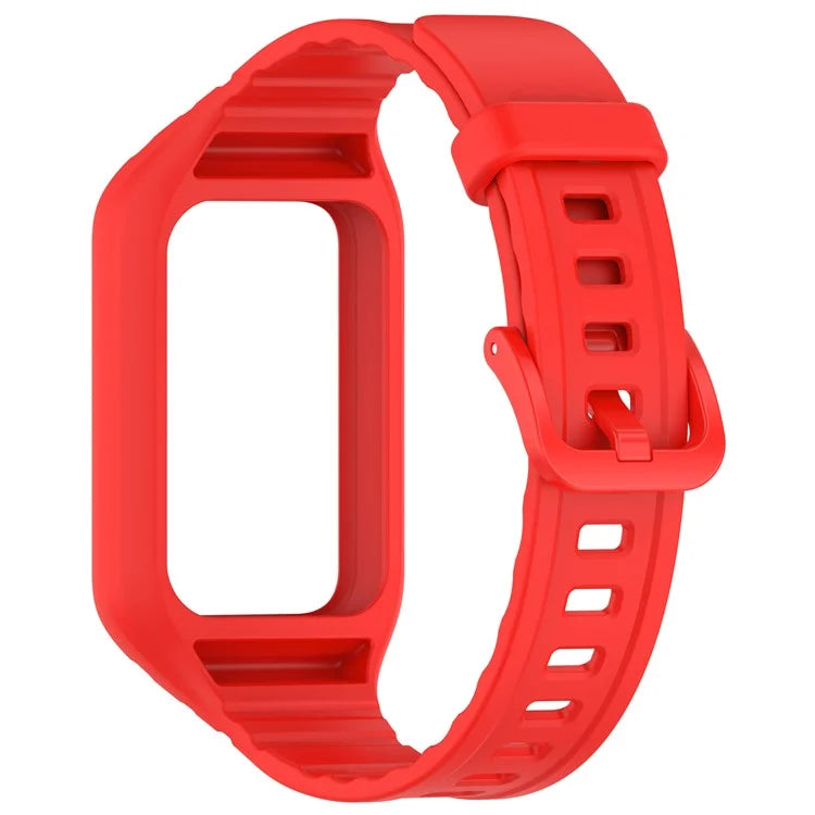 For Honor Band 9 Replacement Watch Band Silicone Strap with Protective Case