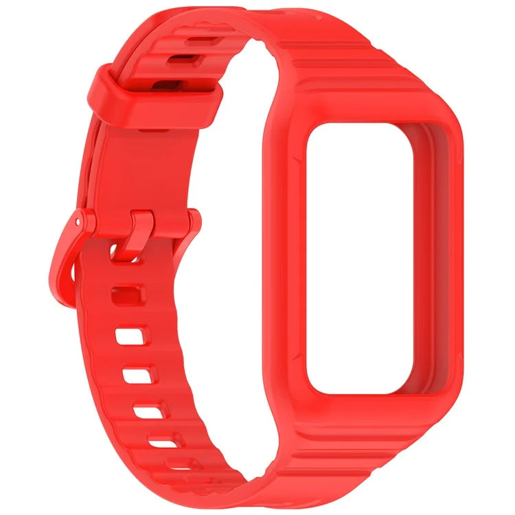 For Honor Band 9 Replacement Watch Band Silicone Strap with Protective Case