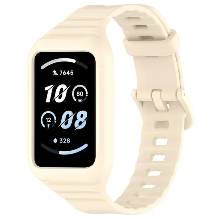 For Honor Band 9 Replacement Watch Band Silicone Strap with Protective Case