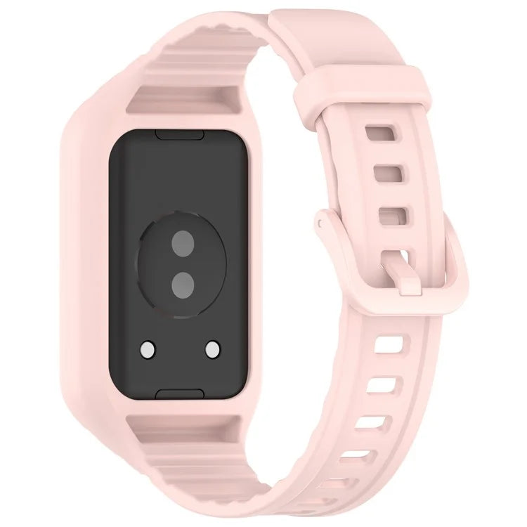 For Honor Band 9 Replacement Watch Band Silicone Strap with Protective Case