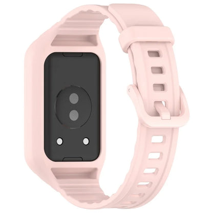 For Honor Band 9 Replacement Watch Band Silicone Strap with Protective Case