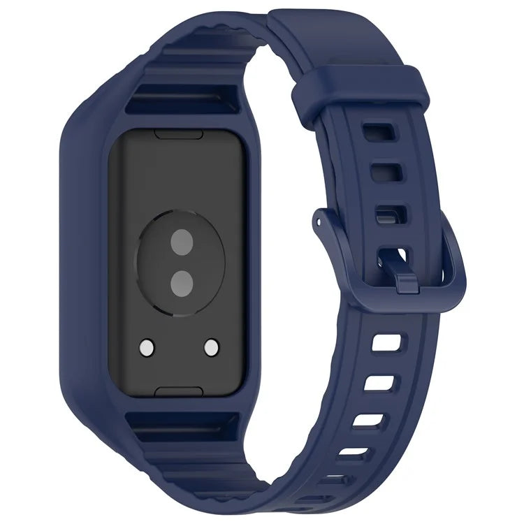 For Honor Band 9 Replacement Watch Band Silicone Strap with Protective Case