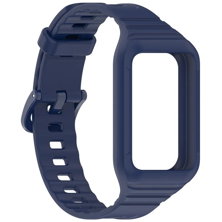 For Honor Band 9 Replacement Watch Band Silicone Strap with Protective Case