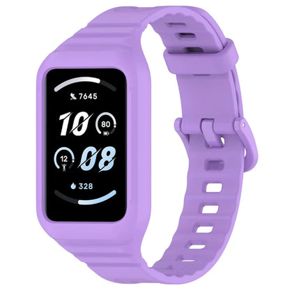 For Honor Band 9 Replacement Watch Band Silicone Strap with Protective Case