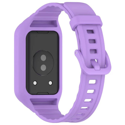 For Honor Band 9 Replacement Watch Band Silicone Strap with Protective Case