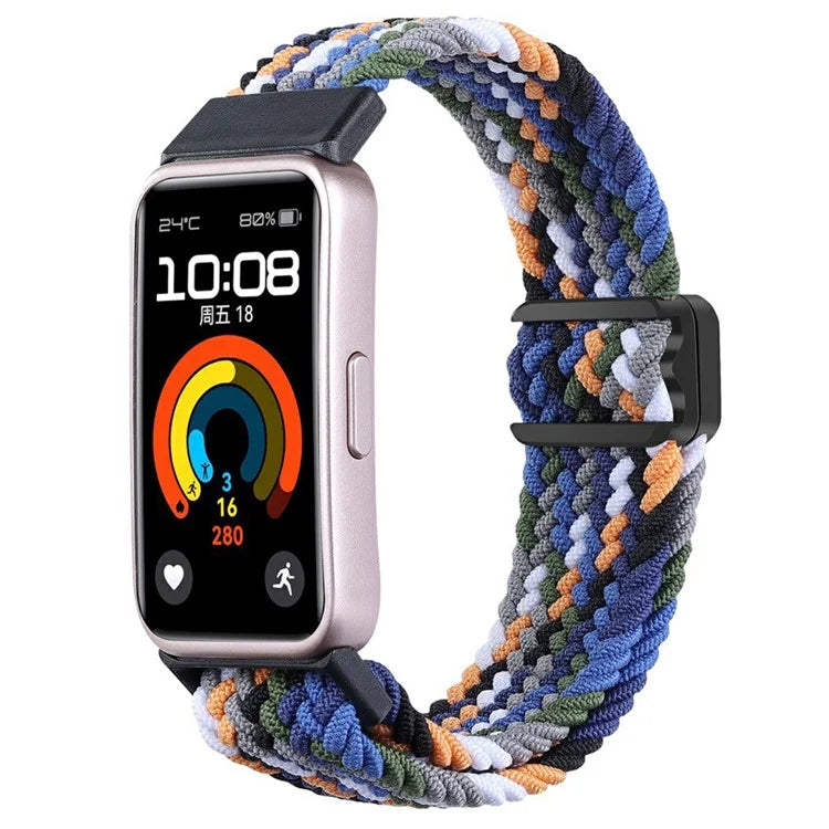 For Huawei Band 8 / Band 8 NFC / Band 9 / Band 9 NFC Wrist Band Magnetic Buckle Nylon Braided Smartwatch Strap