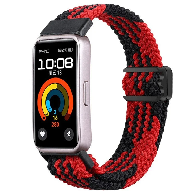 For Huawei Band 8 / Band 8 NFC / Band 9 / Band 9 NFC Wrist Band Magnetic Buckle Nylon Braided Smartwatch Strap