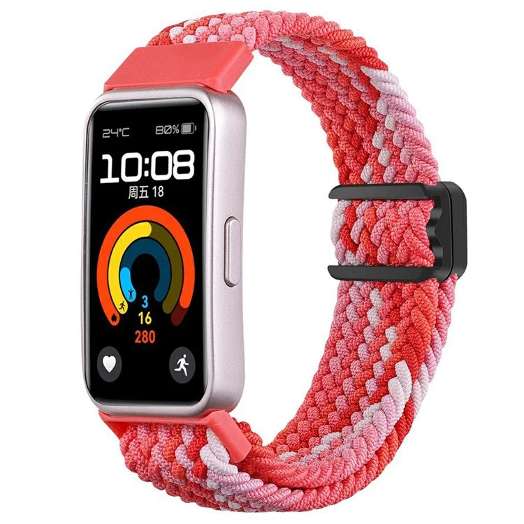 For Huawei Band 8 / Band 8 NFC / Band 9 / Band 9 NFC Wrist Band Magnetic Buckle Nylon Braided Smartwatch Strap