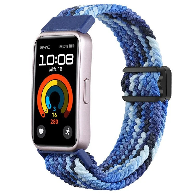 For Huawei Band 8 / Band 8 NFC / Band 9 / Band 9 NFC Wrist Band Magnetic Buckle Nylon Braided Smartwatch Strap