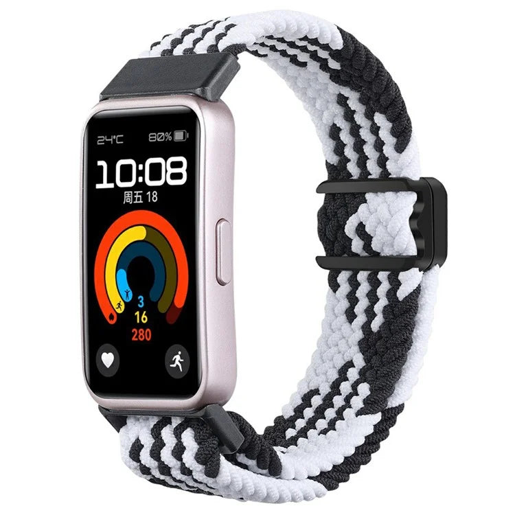 For Huawei Band 8 / Band 8 NFC / Band 9 / Band 9 NFC Wrist Band Magnetic Buckle Nylon Braided Smartwatch Strap