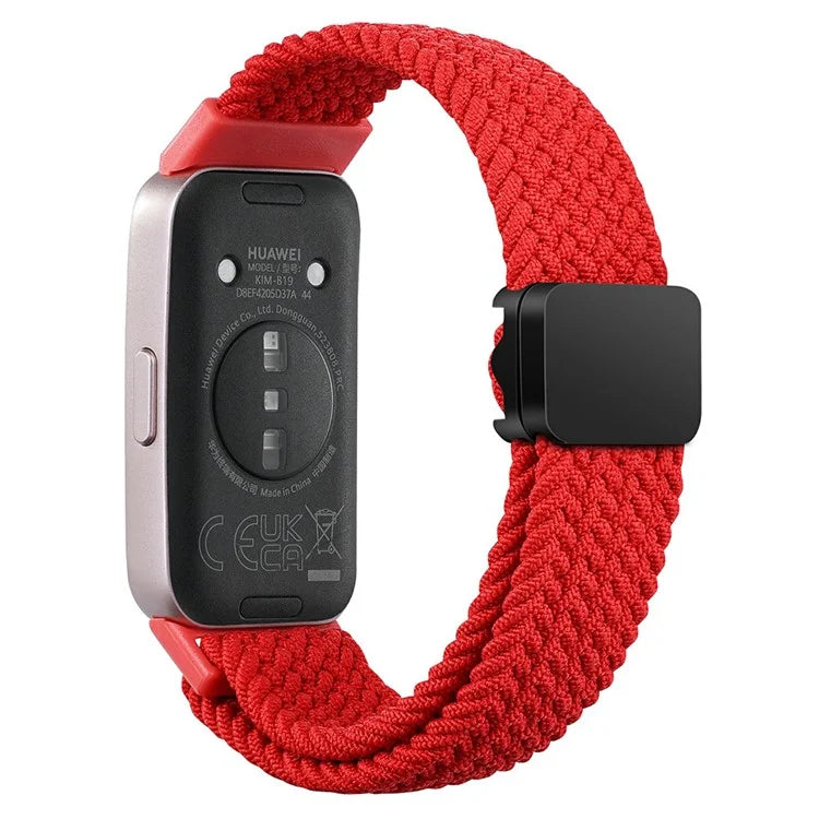 For Huawei Band 8 / Band 8 NFC / Band 9 / Band 9 NFC Wrist Band Magnetic Buckle Nylon Braided Smartwatch Strap