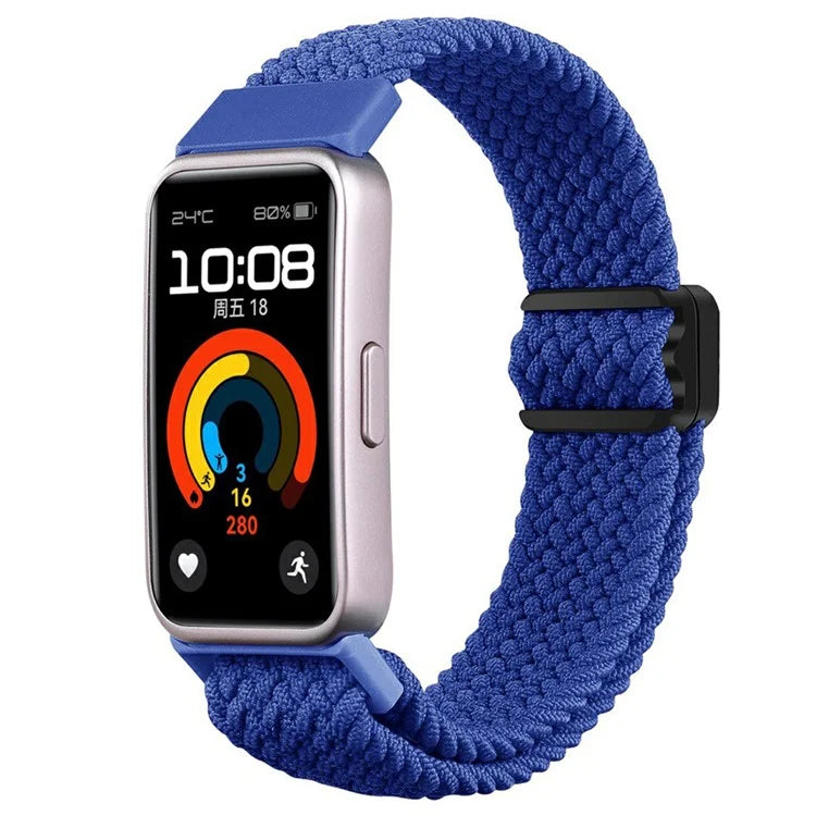 For Huawei Band 8 / Band 8 NFC / Band 9 / Band 9 NFC Wrist Band Magnetic Buckle Nylon Braided Smartwatch Strap