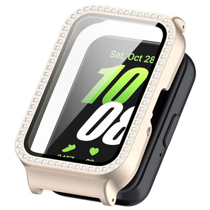 For Samsung Galaxy Fit3 Magnetic Watch Strap Frame Case Tempered Glass Screen Film
