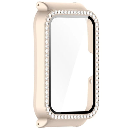 For Samsung Galaxy Fit3 Magnetic Watch Strap Frame Case Tempered Glass Screen Film