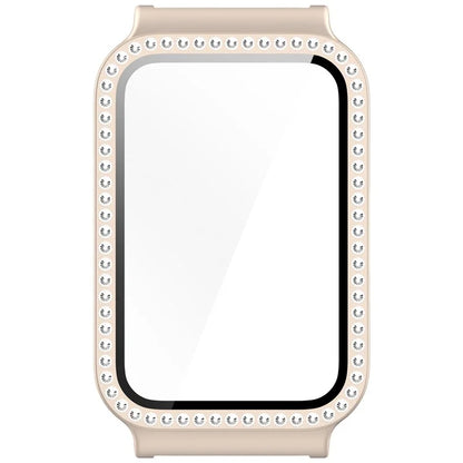 For Samsung Galaxy Fit3 Magnetic Watch Strap Frame Case Tempered Glass Screen Film