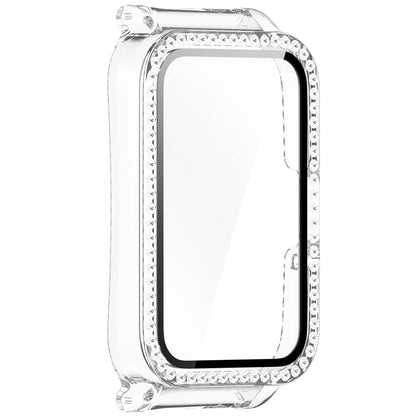 For Samsung Galaxy Fit3 Magnetic Watch Strap Frame Case Tempered Glass Screen Film