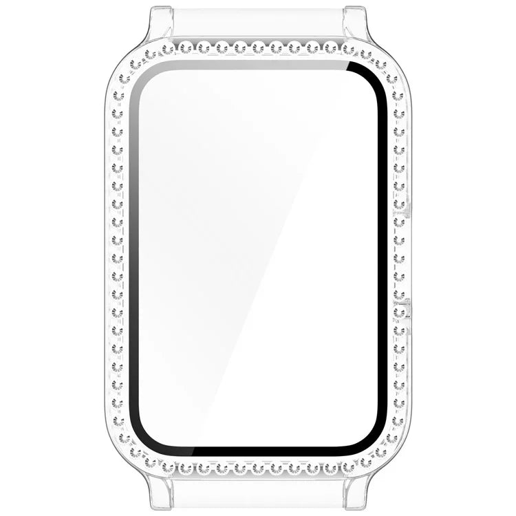 For Samsung Galaxy Fit3 Magnetic Watch Strap Frame Case Tempered Glass Screen Film