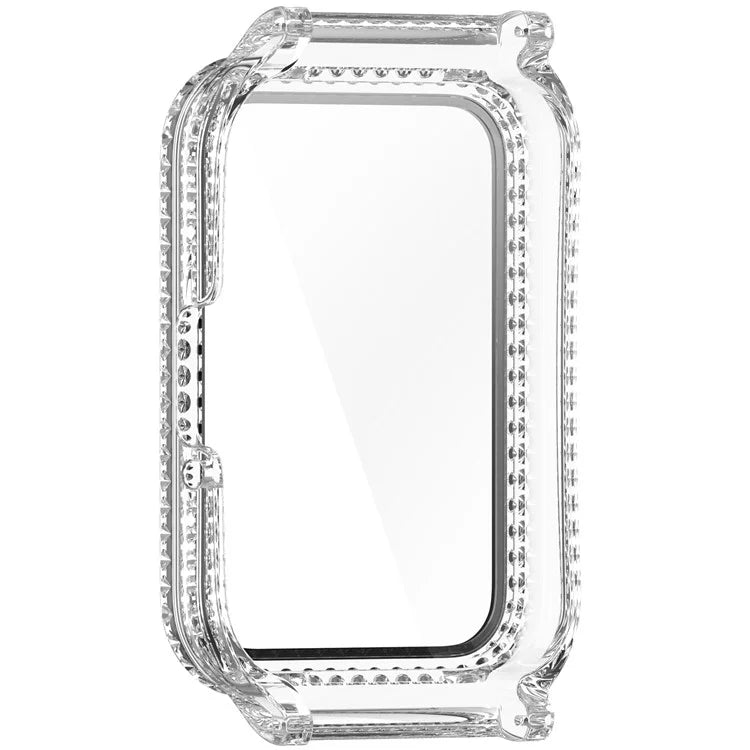 For Samsung Galaxy Fit3 Magnetic Watch Strap Frame Case Tempered Glass Screen Film