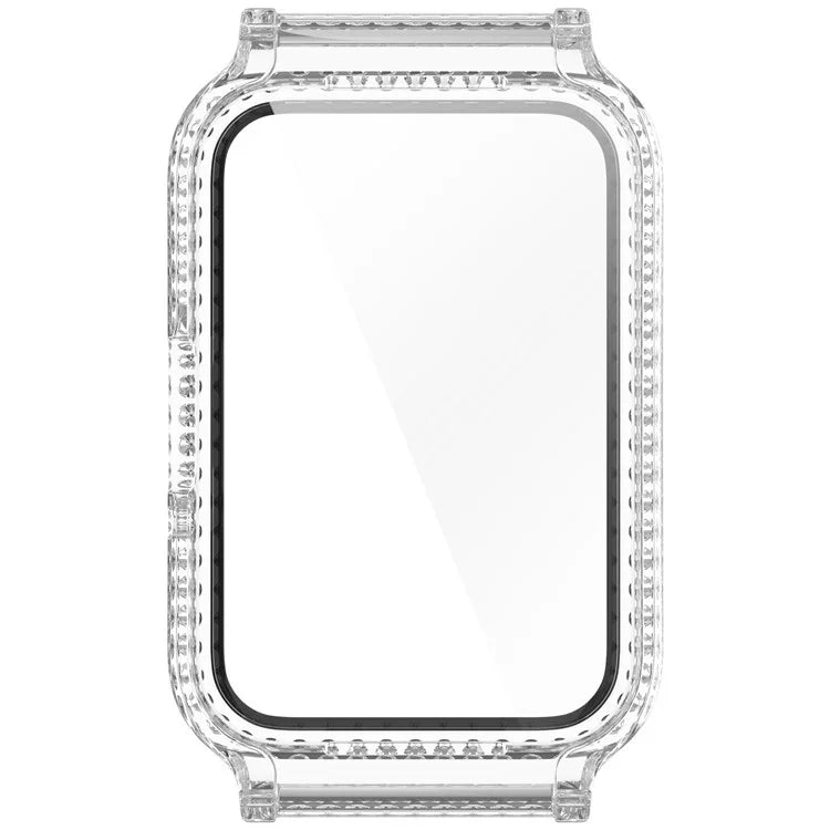 For Samsung Galaxy Fit3 Magnetic Watch Strap Frame Case Tempered Glass Screen Film