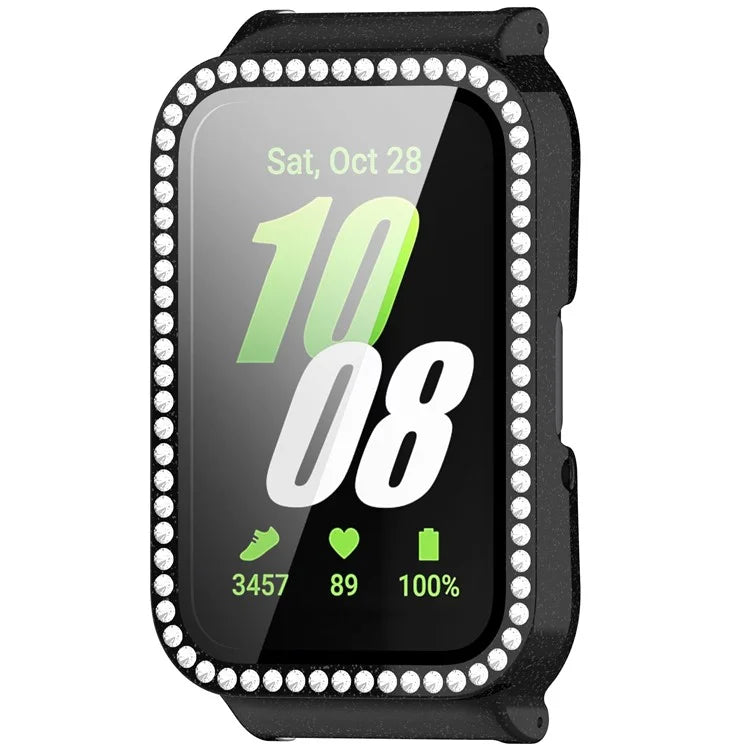 For Samsung Galaxy Fit3 Magnetic Watch Strap Frame Case Tempered Glass Screen Film