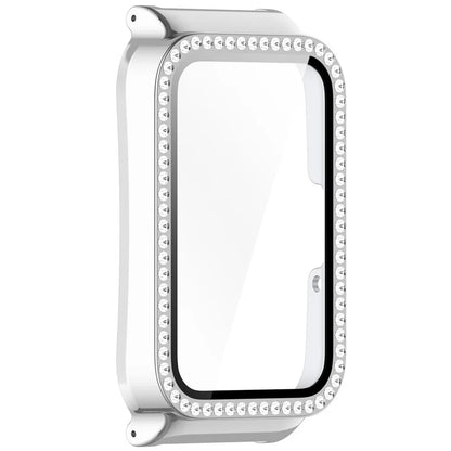 For Samsung Galaxy Fit3 Magnetic Watch Strap Frame Case Tempered Glass Screen Film