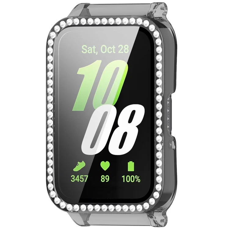For Samsung Galaxy Fit3 Magnetic Watch Strap Frame Case Tempered Glass Screen Film