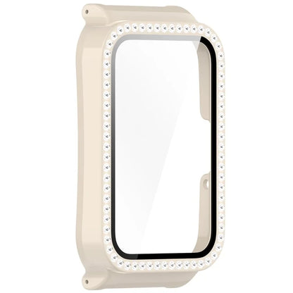 For Samsung Galaxy Fit3 Magnetic Watch Strap Frame Case Tempered Glass Screen Film