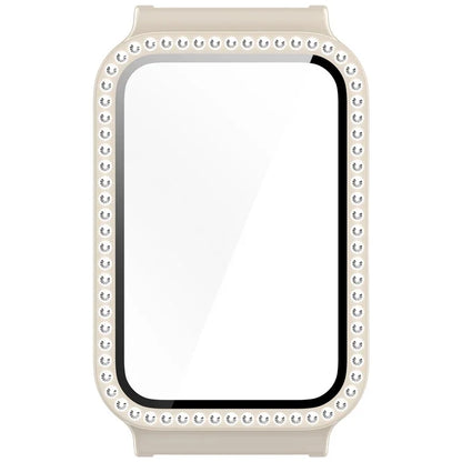 For Samsung Galaxy Fit3 Magnetic Watch Strap Frame Case Tempered Glass Screen Film