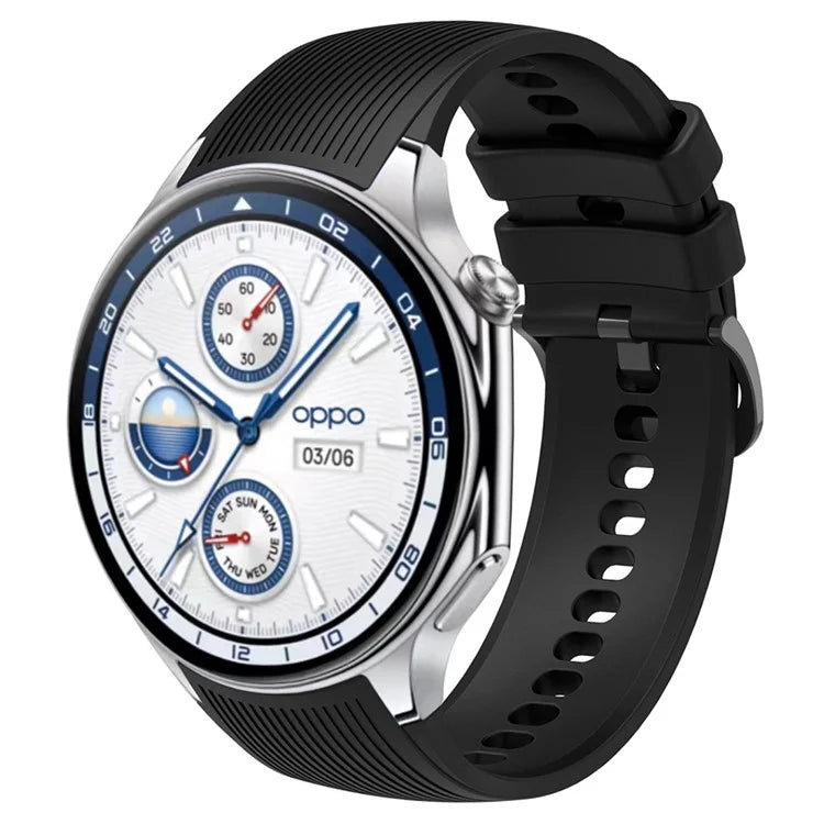 For Oppo Watch X Replacement Soft Silicone Strap Adjustable Watch Band