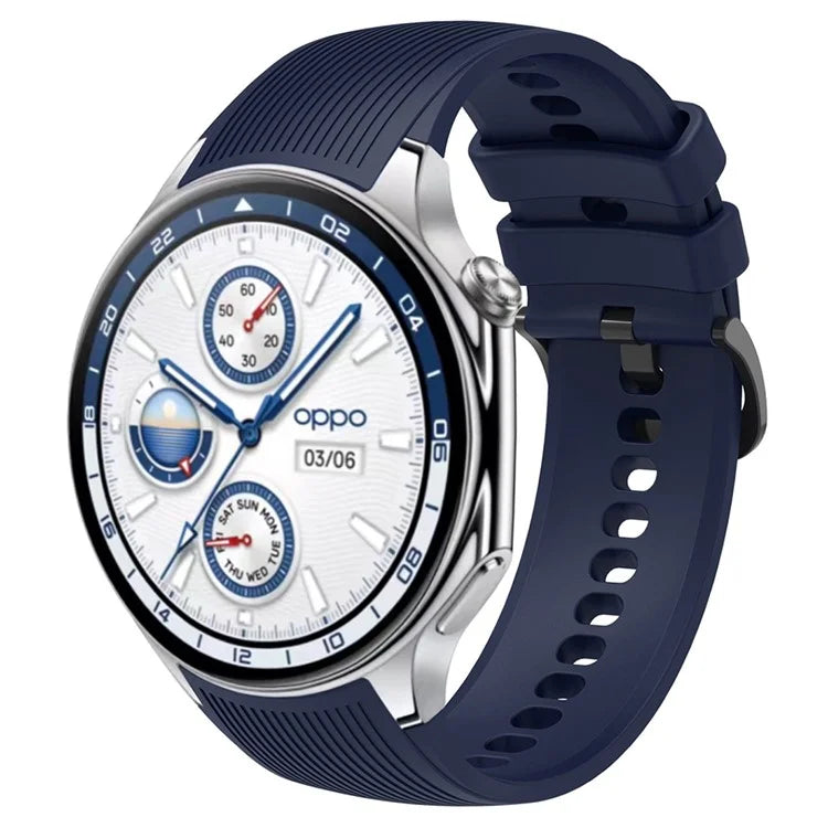 For Oppo Watch X Replacement Soft Silicone Strap Adjustable Watch Band