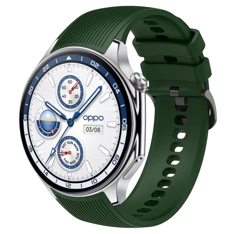 For Oppo Watch X Replacement Soft Silicone Strap Adjustable Watch Band