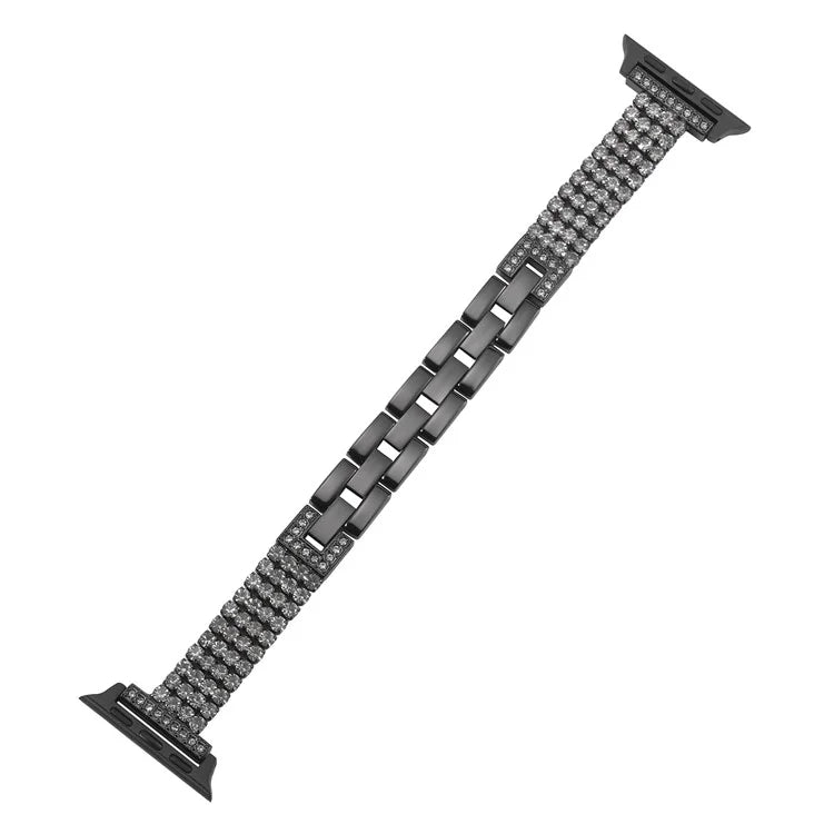 For Apple Watch Ultra 2 Ultra 49mm  /  Series 9 8 7 45mm  /  6 5 4 SE (2022) SE (2023) SE 44mm  /  3 2 1 42mm 4 Rows Rhinestone Strap