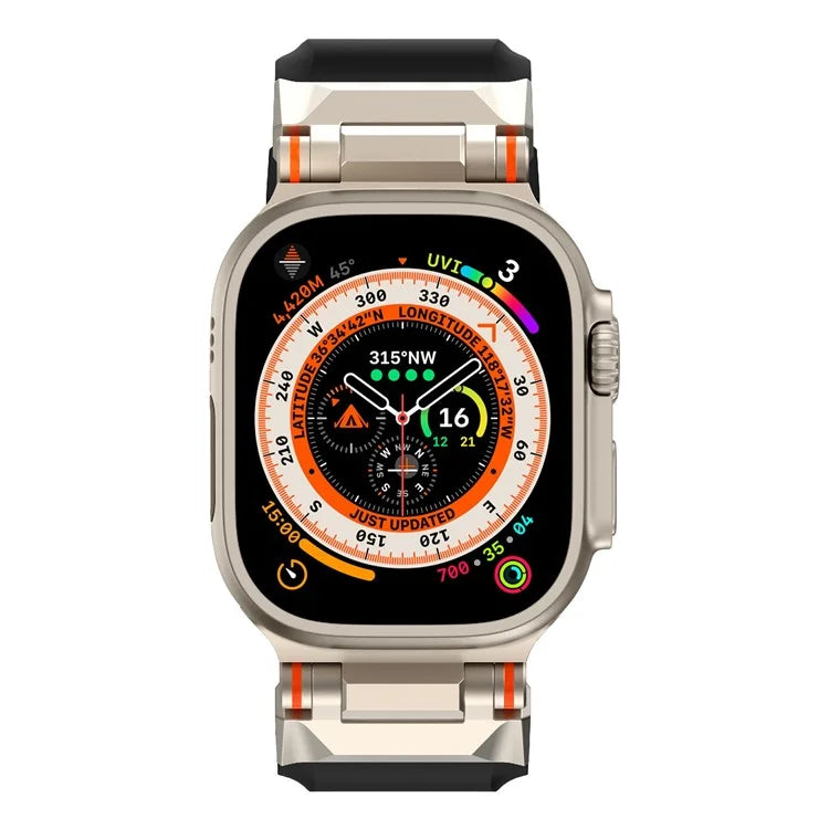For Apple Watch Ultra 2 Ultra 49mm / Series 9 8 7 45mm / 6 5 4 SE (2022) SE (2023) SE 44mm / 3 2 1 42mm Watch Strap TPU Band