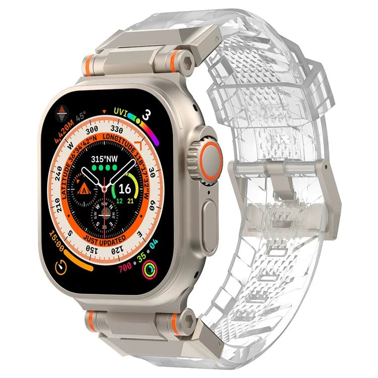 For Apple Watch Ultra 2 Ultra 49mm / Series 9 8 7 45mm / 6 5 4 SE (2022) SE (2023) SE 44mm / 3 2 1 42mm Watch Strap TPU Band