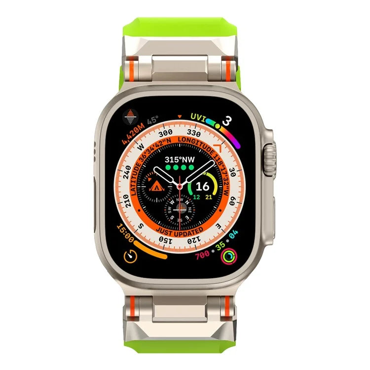 For Apple Watch Ultra 2 Ultra 49mm / Series 9 8 7 45mm / 6 5 4 SE (2022) SE (2023) SE 44mm / 3 2 1 42mm Watch Strap TPU Band
