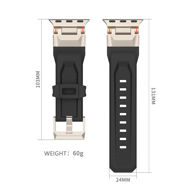 For Apple Watch Ultra 2 Ultra 49mm / Series 9 8 7 45mm / 6 5 4 SE (2022) SE (2023) SE 44mm / 3 2 1 42mm Watch Strap TPU Band