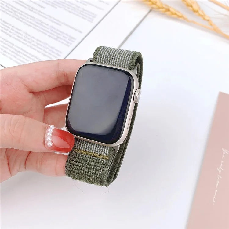 For Apple Watch Ultra 2 Ultra 49mm / 9 8 7 45mm / 6 5 4 SE (2023) SE (2022) SE 44mm / 3 2 1 42mm Nylon Watch Band