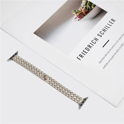 For Apple Watch Ultra 2 Ultra 49mm  /  Series 9 8 7 45mm  /  6 5 4 SE (2023) SE (2022) SE 44mm  /  3 2 1 42mm Rhombus Zinc Alloy Strap
