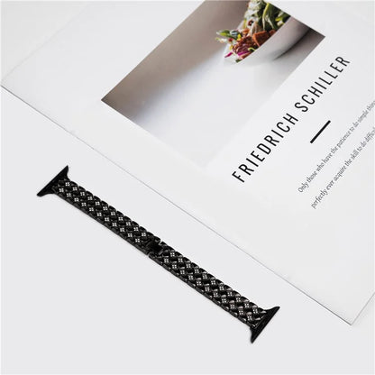 For Apple Watch Ultra 2 Ultra 49mm  /  Series 9 8 7 45mm  /  6 5 4 SE (2023) SE (2022) SE 44mm  /  3 2 1 42mm Rhombus Zinc Alloy Strap