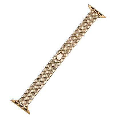 For Apple Watch Ultra 2 Ultra 49mm  /  Series 9 8 7 45mm  /  6 5 4 SE (2023) SE (2022) SE 44mm  /  3 2 1 42mm Rhombus Zinc Alloy Strap