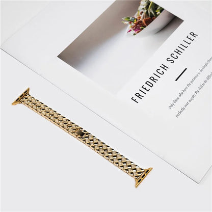 For Apple Watch Ultra 2 Ultra 49mm  /  Series 9 8 7 45mm  /  6 5 4 SE (2023) SE (2022) SE 44mm  /  3 2 1 42mm Rhombus Zinc Alloy Strap