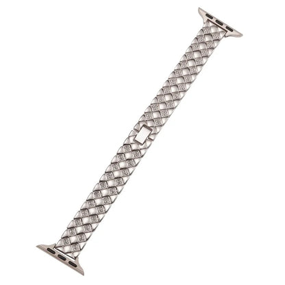 Zinc Alloy Watch Strap for Apple Watch Series 9 8 7 41mm / 6 5 4 SE (2022) SE (2023) SE 40mm / 3 2 1 38mm Rhombus Band