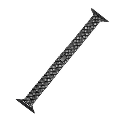 Zinc Alloy Watch Strap for Apple Watch Series 9 8 7 41mm / 6 5 4 SE (2022) SE (2023) SE 40mm / 3 2 1 38mm Rhombus Band