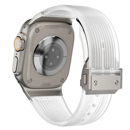 For Apple Watch Ultra 2 Ultra 49mm  /  Series 9 8 7 45mm  /  6 5 4 SE (2023) SE (2022) SE 44mm  /  3 2 1 42mm Silicone Strap