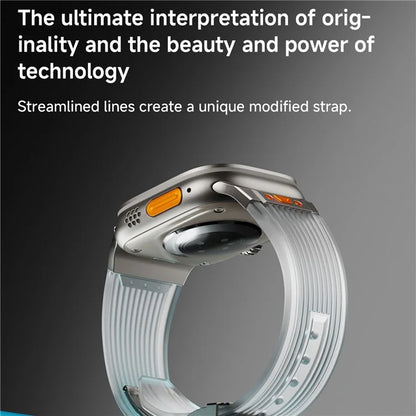 For Apple Watch Ultra 2 Ultra 49mm  /  Series 9 8 7 45mm  /  6 5 4 SE (2023) SE (2022) SE 44mm  /  3 2 1 42mm Silicone Strap